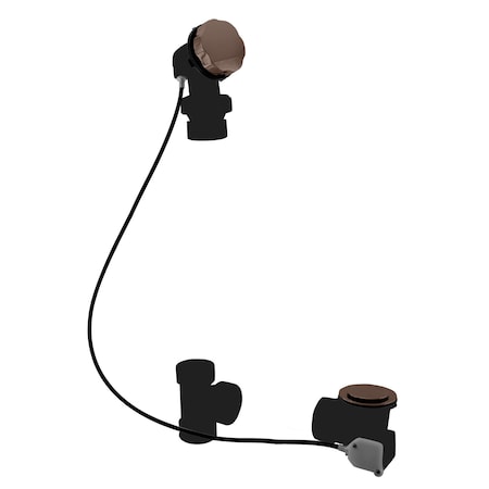 Westbrass Ball Joint Head ABS 45 in Cable Drive BW&O in Oil Rubbed Bronze D50A45BJ-12